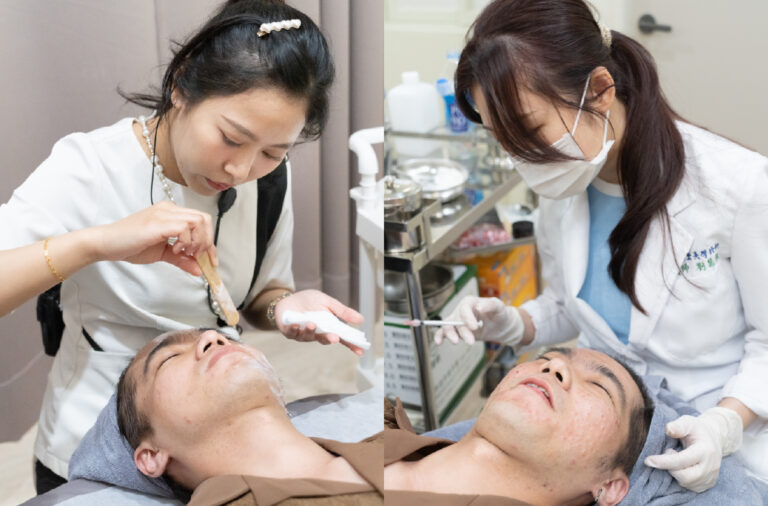 敷麻藥及施打水光針過程
